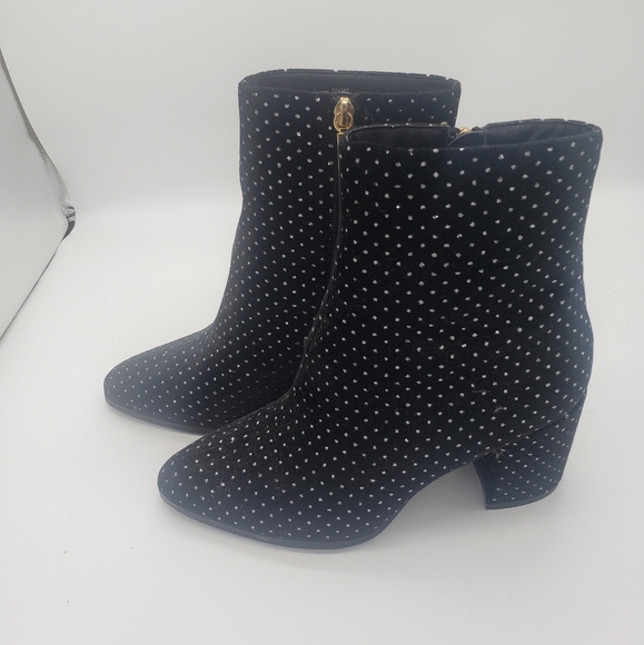 RIVER ISLAND Black Suede With Studs Booties Size 8 - Picture 4 of 9